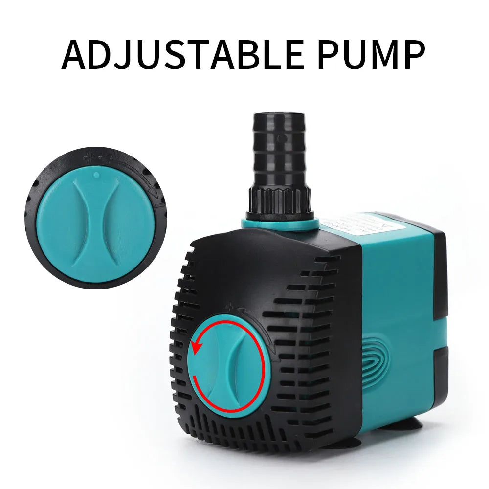 60/50/35/25/15/10/6/3W Ultra-Quiet Submersible Water Fountain Pump Filter Fish Pond Aquarium Water Pump Tank Fountain 220V-240V