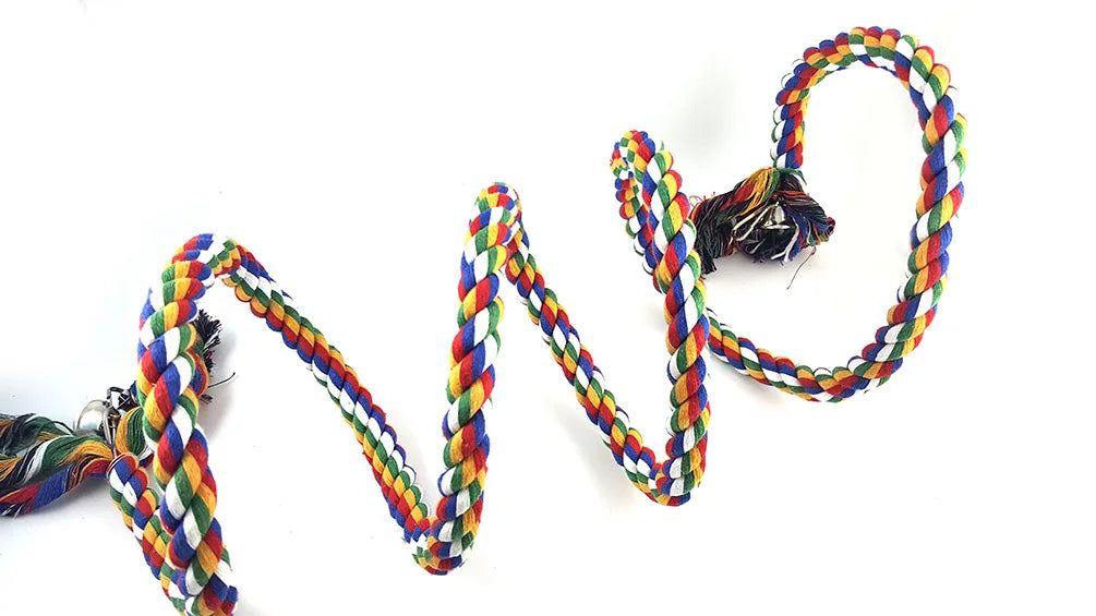 Smalll Large Parrot Toys For Macaw African Grey Big Parrot Toys Rope Bird Supplies Pet Bird Spiral Climbing Standing Perch