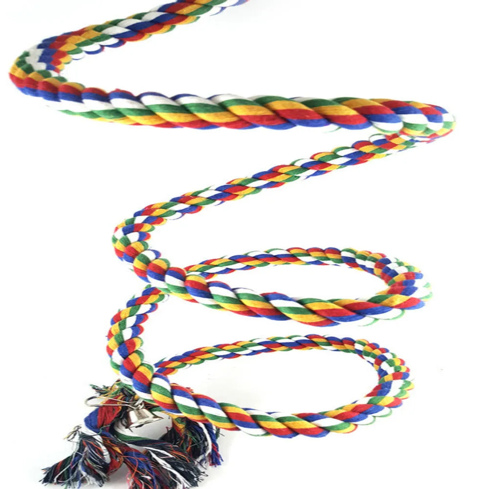 Smalll Large Parrot Toys For Macaw African Grey Big Parrot Toys Rope Bird Supplies Pet Bird Spiral Climbing Standing Perch
