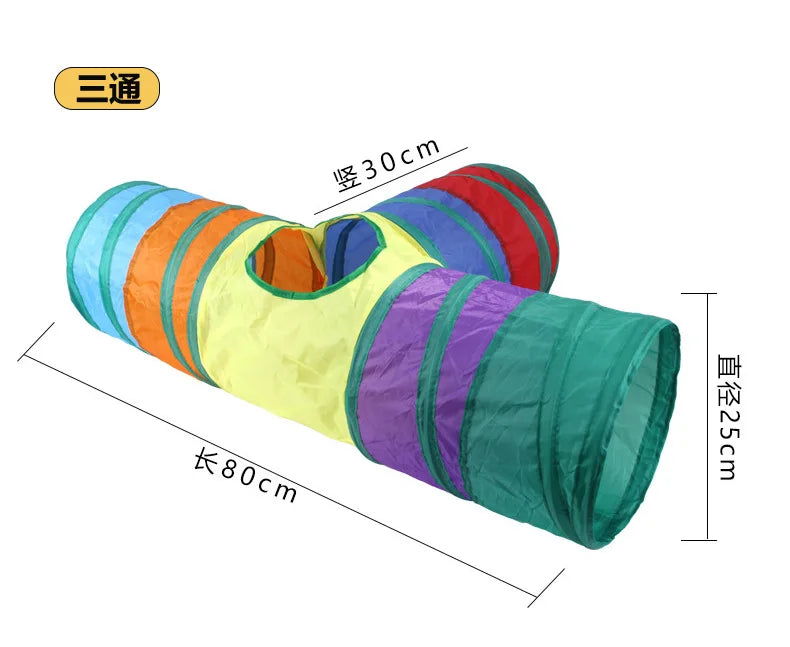 Foldable Cats Tunnel for Interactive Pet Training Fun - Kitty, Puppy, Kitten, and Rabbit Tube Toy to keep your pets entertained