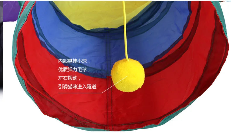 Foldable Cats Tunnel for Interactive Pet Training Fun - Kitty, Puppy, Kitten, and Rabbit Tube Toy to keep your pets entertained
