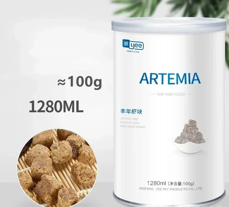 YEE Freeze Dried Artemia Salina Red Blood Worm Fish Food Feed for All Kinds of Tropical Aquarium Small Food