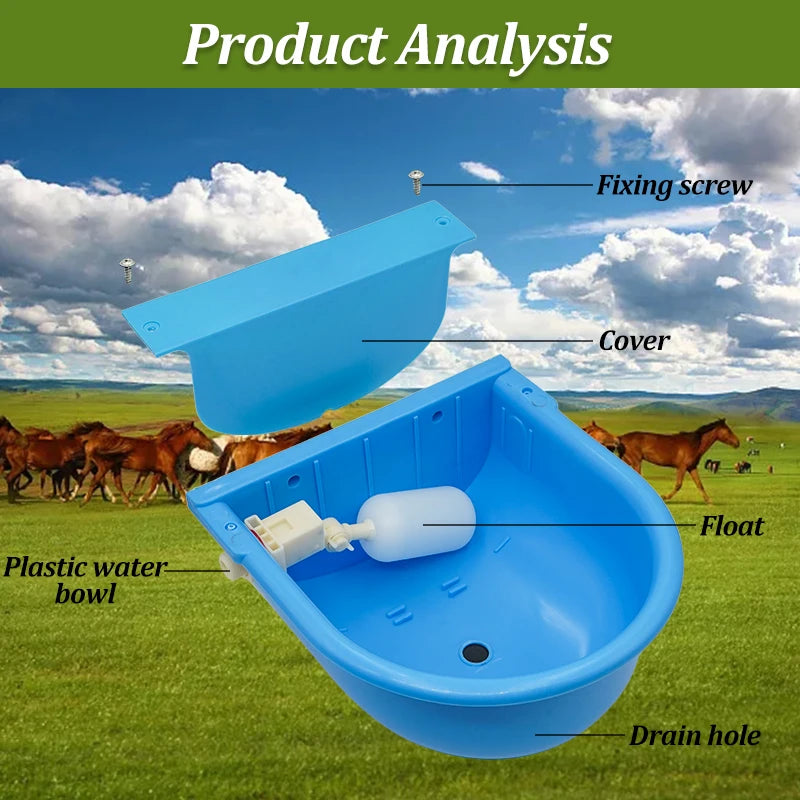 Livestock Cattle Goat Water Drinker Bowl Automatic Water Bowl Float Valve Cow Horse Drinking Bowl Farm Animal Feeding Eqipments