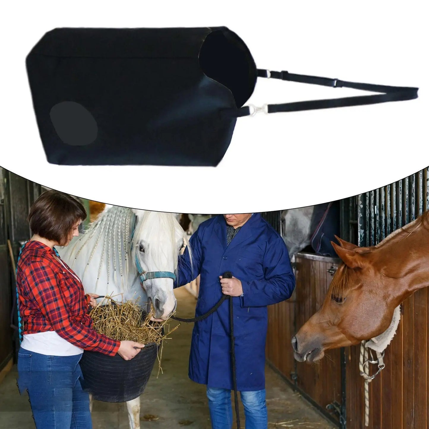 Horse Hay Bag Hanging Pouch Tote Bag Hay Container Horse Slow feed Hay Bag