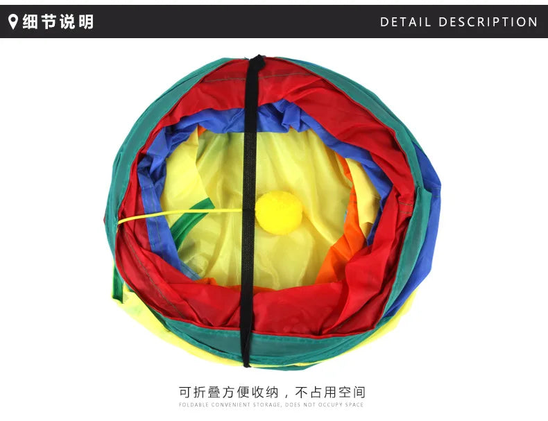 Foldable Cats Tunnel for Interactive Pet Training Fun - Kitty, Puppy, Kitten, and Rabbit Tube Toy to keep your pets entertained