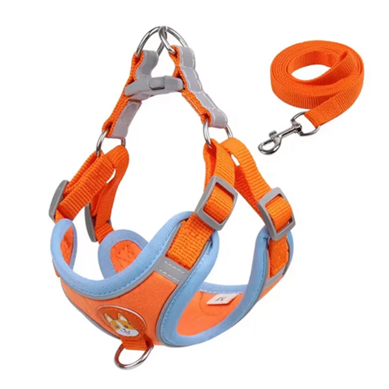 Adjustable Dog Harness Leash Set