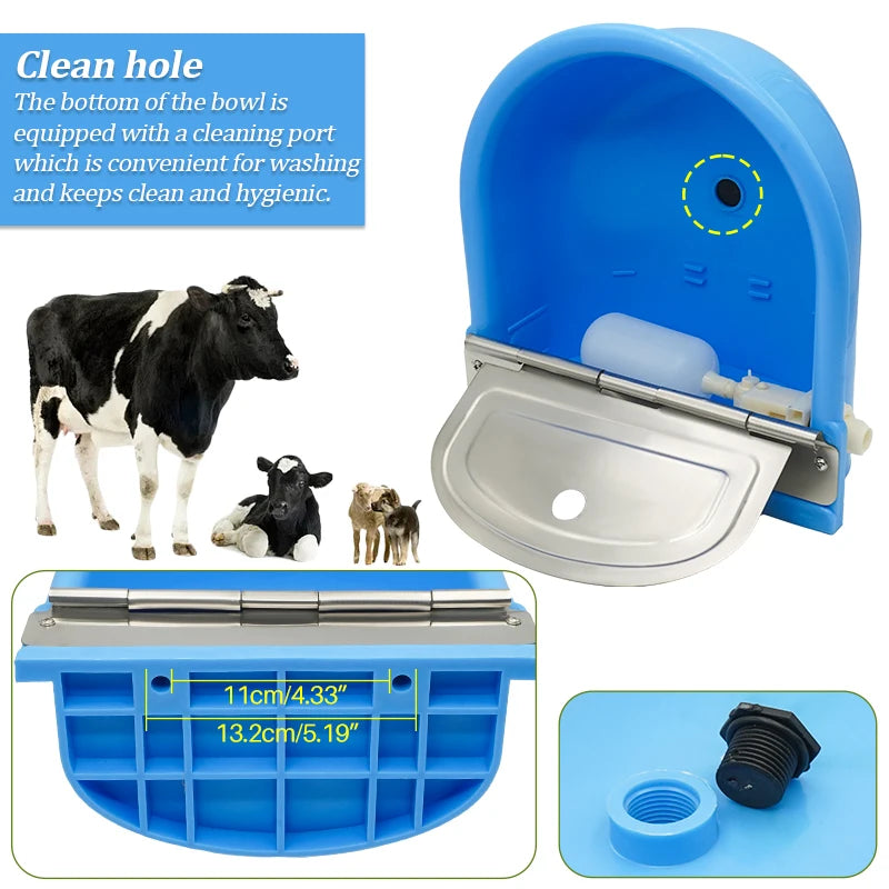 Livestock Cattle Goat Water Drinker Bowl Automatic Water Bowl Float Valve Cow Horse Drinking Bowl Farm Animal Feeding Eqipments