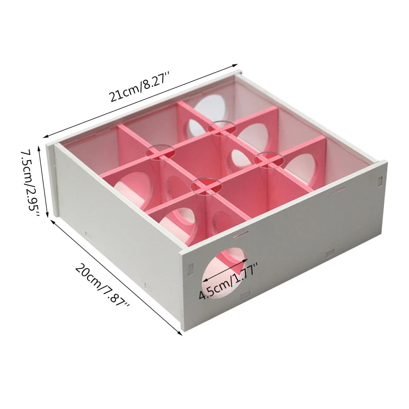 Hamster House Maze 9 Chambers 10 Holes Tunnel Exploring Toys Clear Cover for Dwarf Hamster Mini Gerbils Small Mice Drop Shipping