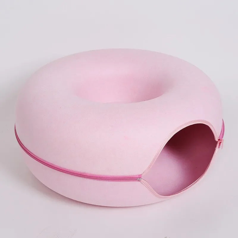 Interactive Donut Cat Bed