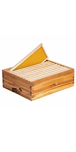 Starter Kit 10-Frame Bee Boxes and Frames Starter Kit Wax Coated Bee Hives and Supplies Starter Kit Including Beekeeping Tools K