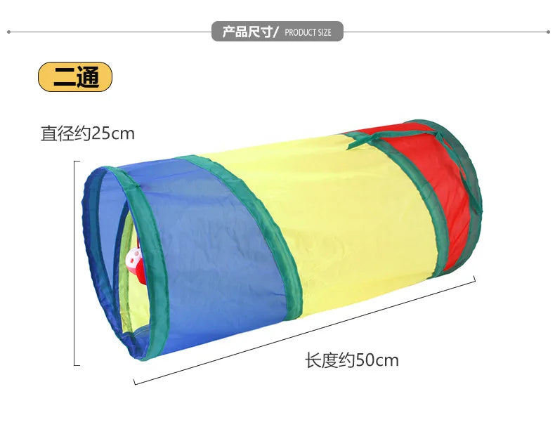 Foldable Cats Tunnel for Interactive Pet Training Fun - Kitty, Puppy, Kitten, and Rabbit Tube Toy to keep your pets entertained