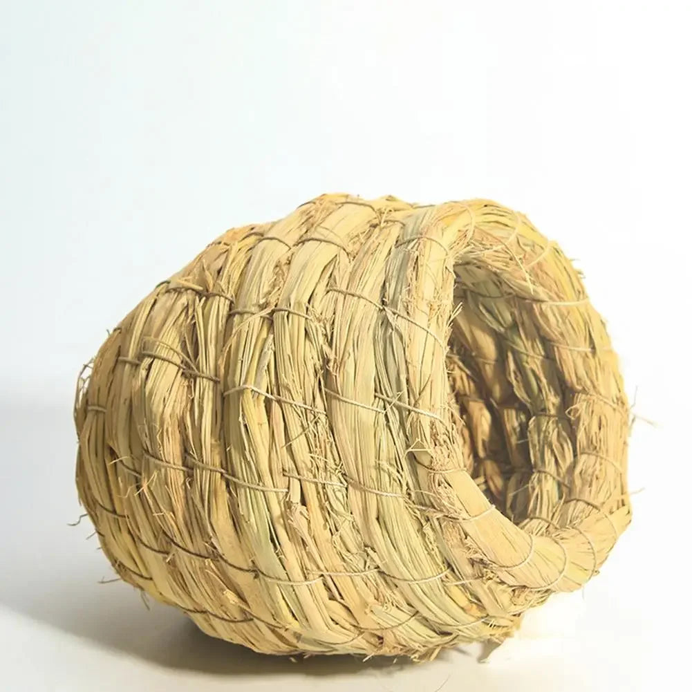 1pc Natural Handmade Straw Bird Nest Pigeon House Parrot Nest Warm Pet Bedroom Courtyard Small Animal Bird Cages