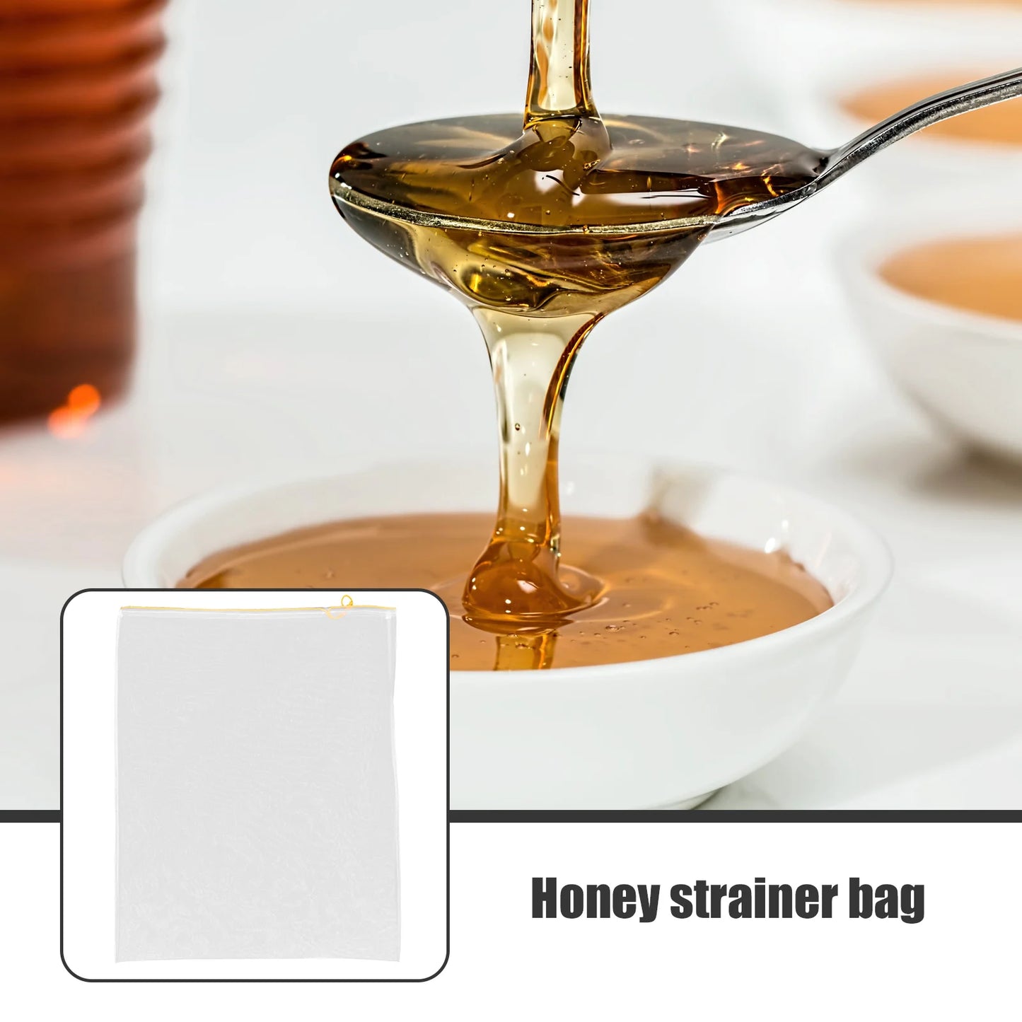 2 Pcs Honey Filter Net Filtration Beekeeping Equipment Household Bag Tool Nylon Fruit