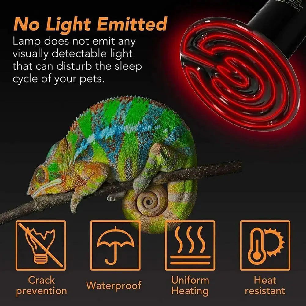 1pcs Ceramic Heat Emitter Night Heat Lamp Bulbs For Bearded Dragon Gecko Lizard Snake Chicken R0k8