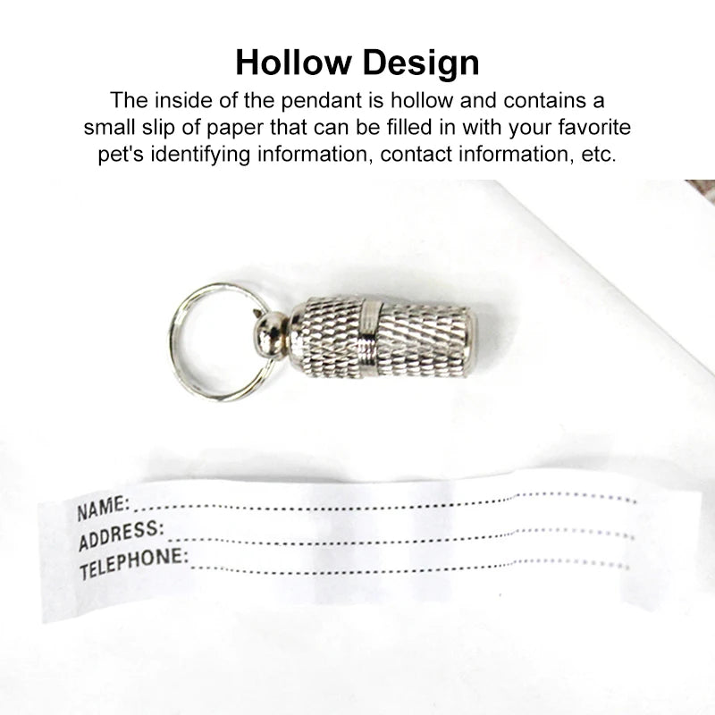 Pet address tags, pet ID tags, anti-loss cat/dog tags, metal nameplates single pet tags