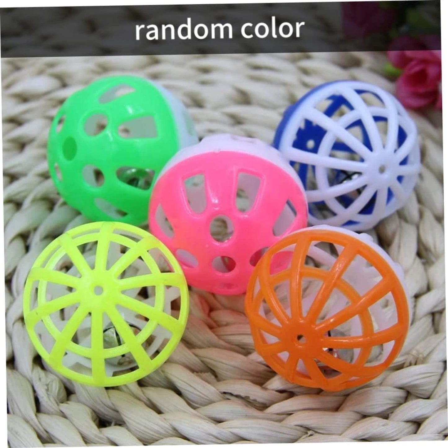 Stimulating and Engaging Interactive Jingle Play Balls for Pet Cats - 18-Piece Set in Random Colors. Fun Toy to Keep Your Furry