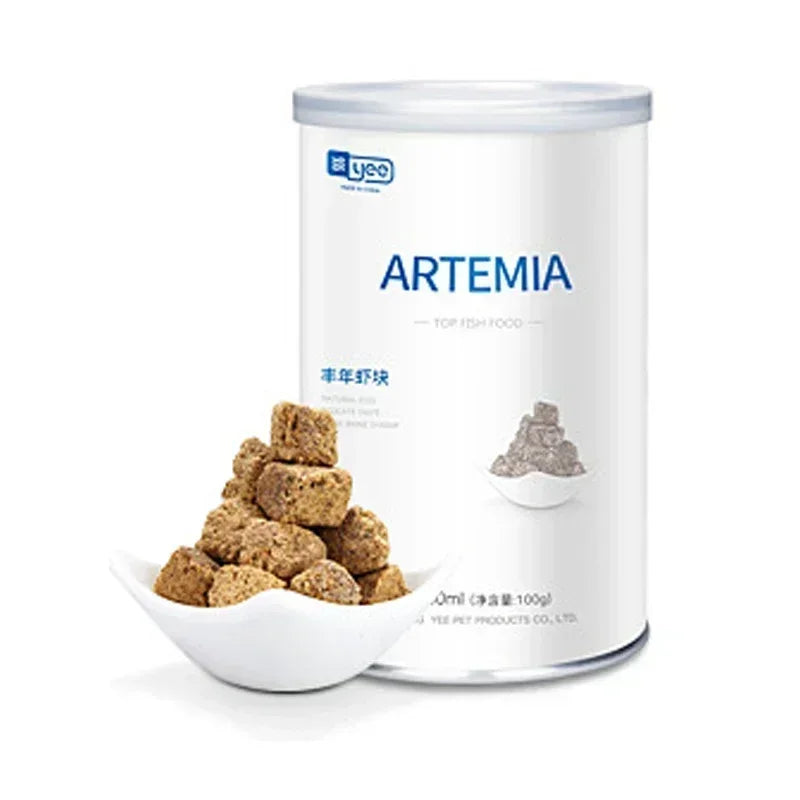 YEE Freeze Dried Artemia Salina Red Blood Worm Fish Food Feed for All Kinds of Tropical Aquarium Small Food