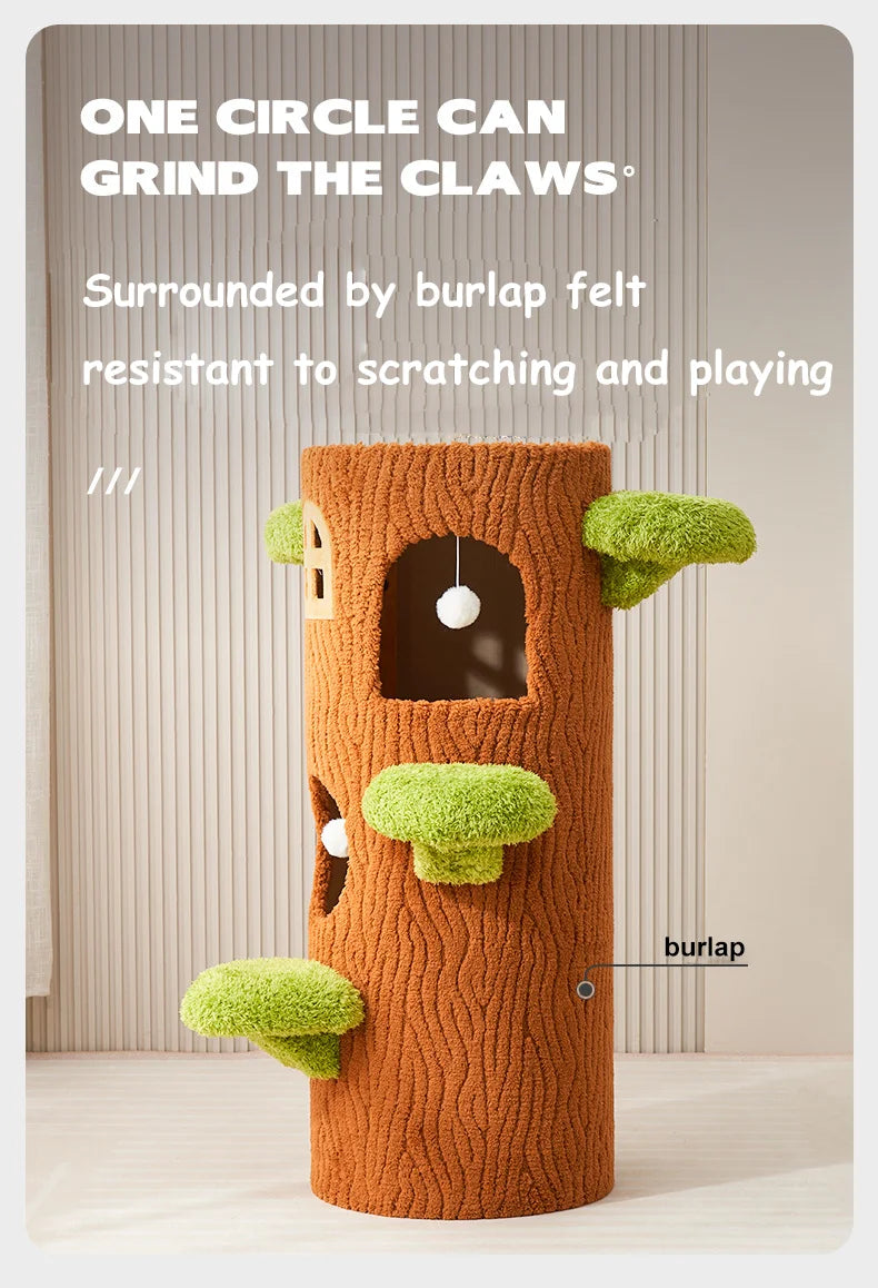 Cozy Large Multi-Level Cat Tree Tower Sisal Scratching Posts Felt Bed Cat Climbing Frame Furniture Toy for Your Feline Friend