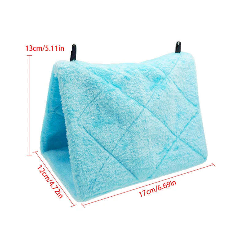 Pet Bird Cages Parrot Tent Warm Plush Hammock Hanging Cave Parakeet Hut Tent Bed Bird Nest House Sleeping Hatching Accessories