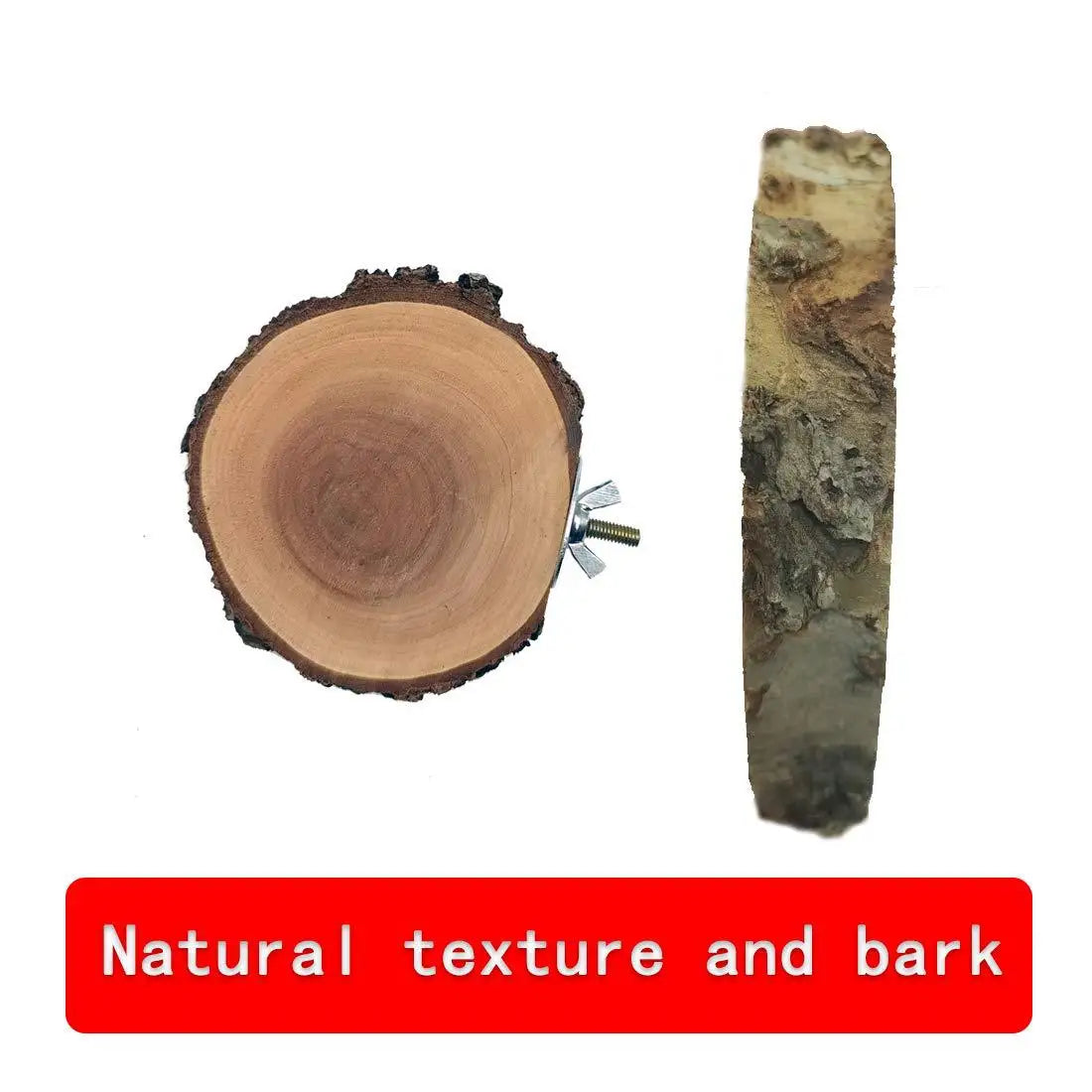 Apple Wooden Parrot Bird Perch Stand Platform Round Pet Squirrel Bird Hanging Toy Juguetes Para Pajaros Pets Items Accessories