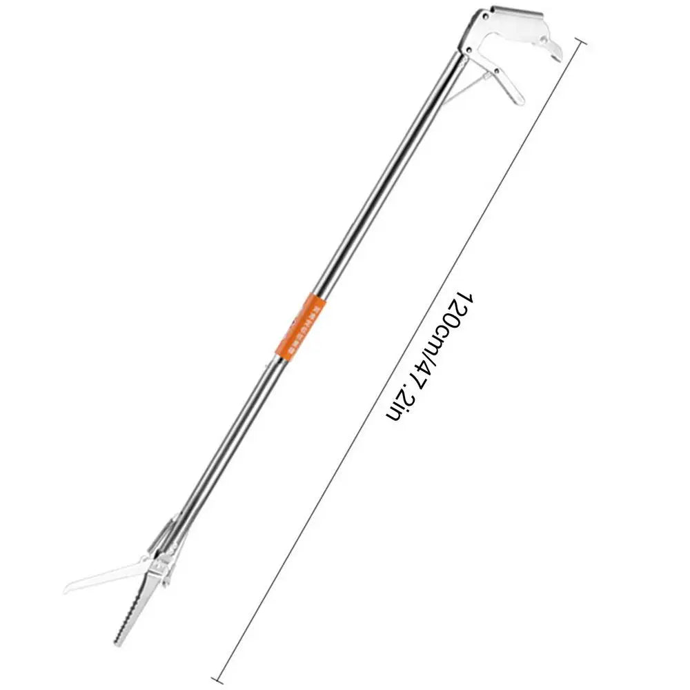 Multipurpose Foldable Snake Catcher Tongs Stainless Steel Wide Jaw Reptile Grabber Stick Tool Thick Catching Snakes