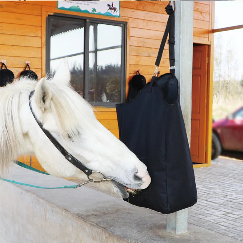 Large Capacity Hay Storage Bag Outdoor Slow Feeding Horse Hay Bag Stable Portable Feeding Storage Tool Horse Care Products