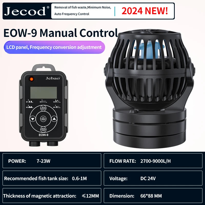 Jebao Jecod New EOW Aquarium Wave Maker Water Pump Filter 12V 24V Fountain Pump Fish Tank WIFI Ultra Quiet Frequency Smart Pump