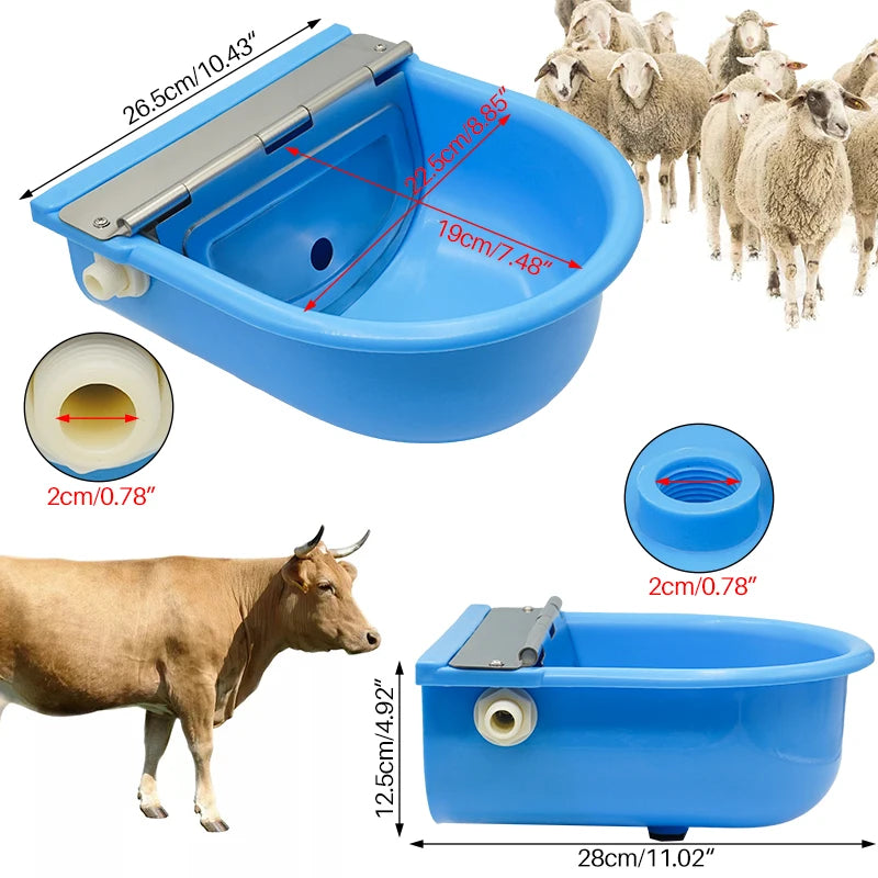 Livestock Cattle Goat Water Drinker Bowl Automatic Water Bowl Float Valve Cow Horse Drinking Bowl Farm Animal Feeding Eqipments