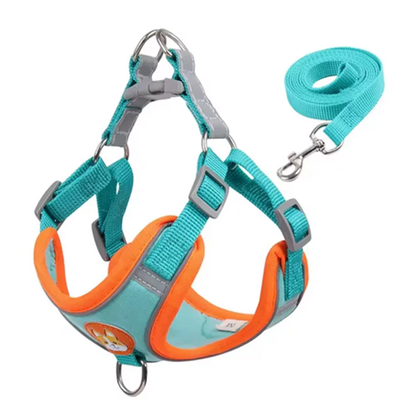 Adjustable Dog Harness Leash Set