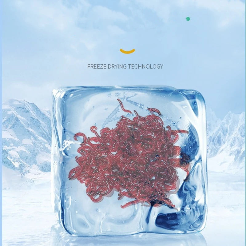 YEE Freeze Dried Artemia Salina Red Blood Worm Fish Food Feed for All Kinds of Tropical Aquarium Small Food