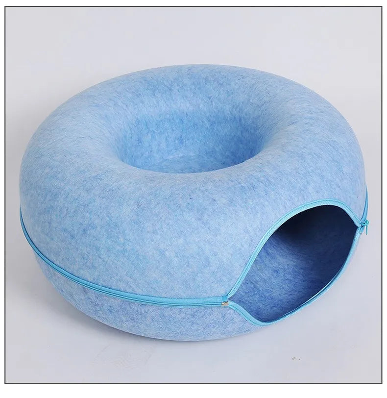 Interactive Donut Cat Bed