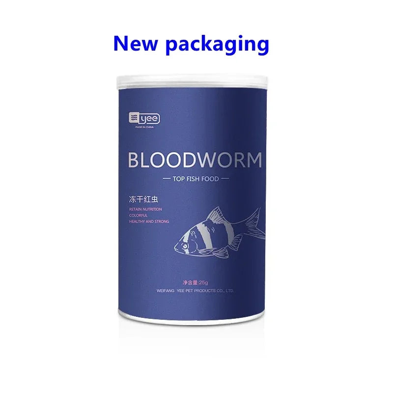YEE Freeze Dried Artemia Salina Red Blood Worm Fish Food Feed for All Kinds of Tropical Aquarium Small Food