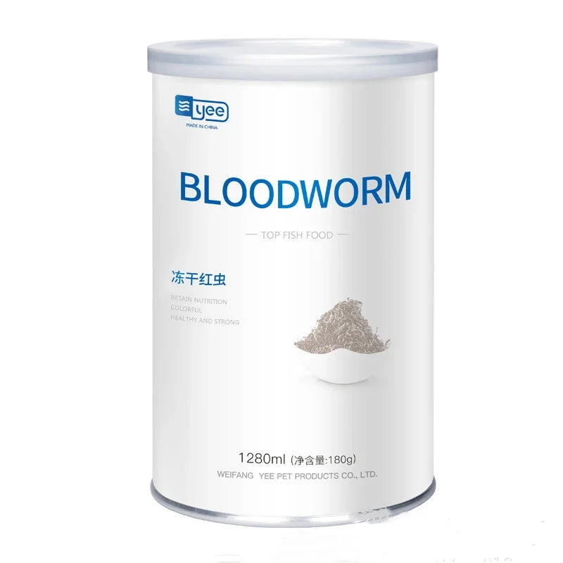 YEE Freeze Dried Artemia Salina Red Blood Worm Fish Food Feed for All Kinds of Tropical Aquarium Small Food