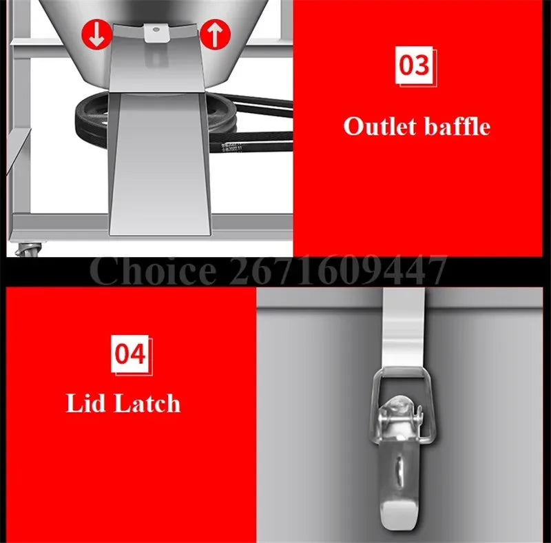 Stainless Steel Electric High Speed Fish Cow Horse Feed Powder Mixer Blender Animal Feed Combination Machine