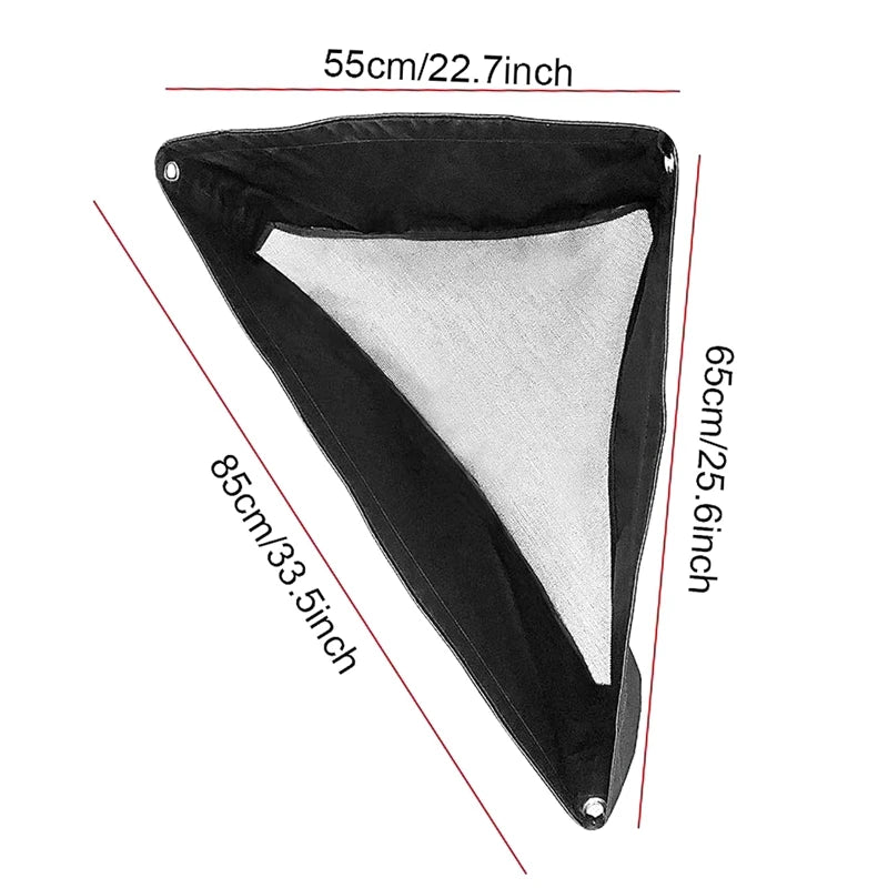 Horses Corner Feeder Goats Hay Feed Bags With Mesh Bottom And Snaps For Horse Trailer Stall, Black