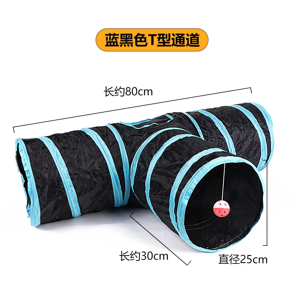 Foldable Cats Tunnel for Interactive Pet Training Fun - Kitty, Puppy, Kitten, and Rabbit Tube Toy to keep your pets entertained