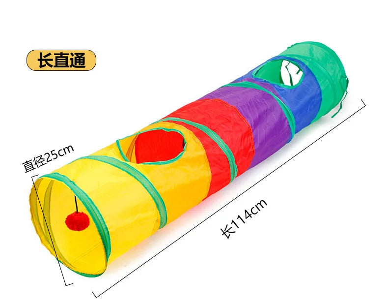 Foldable Cats Tunnel for Interactive Pet Training Fun - Kitty, Puppy, Kitten, and Rabbit Tube Toy to keep your pets entertained