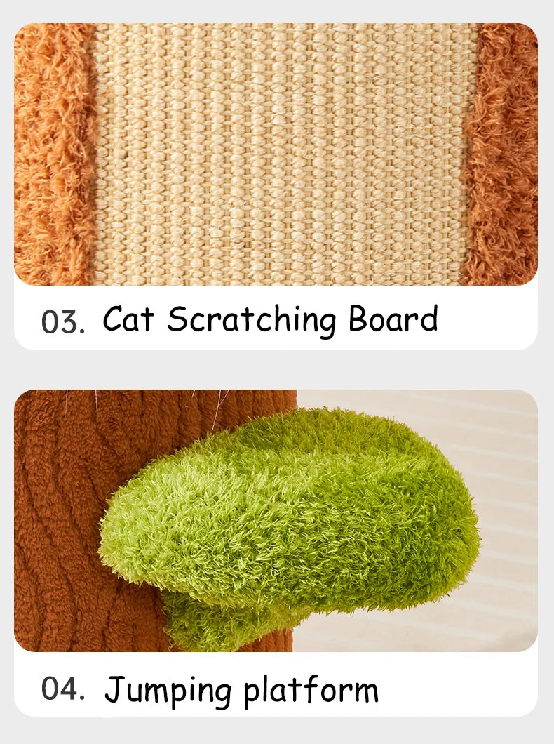 Cozy Large Multi-Level Cat Tree Tower Sisal Scratching Posts Felt Bed Cat Climbing Frame Furniture Toy for Your Feline Friend