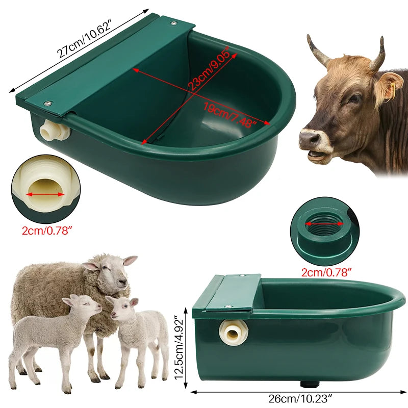 Livestock Cattle Goat Water Drinker Bowl Automatic Water Bowl Float Valve Cow Horse Drinking Bowl Farm Animal Poultry Feeding