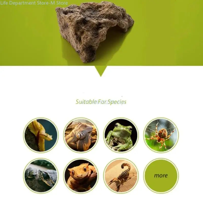Fish Hiding Rock Cave Aquarium for Turtle Basking Hide Habitat Shelter Decorations Snake Terrarium Orname