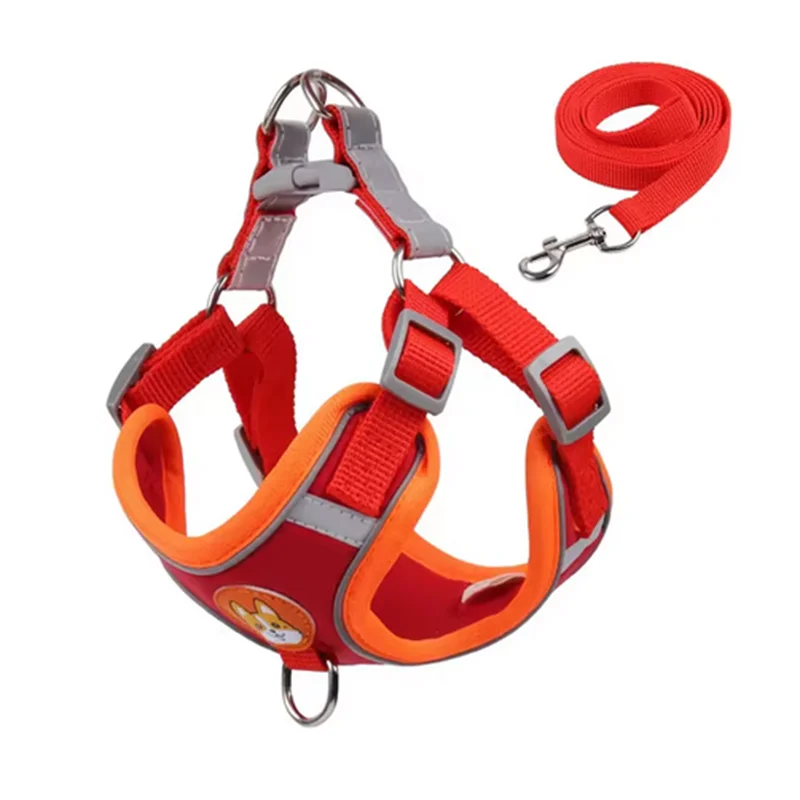 Adjustable Dog Harness Leash Set