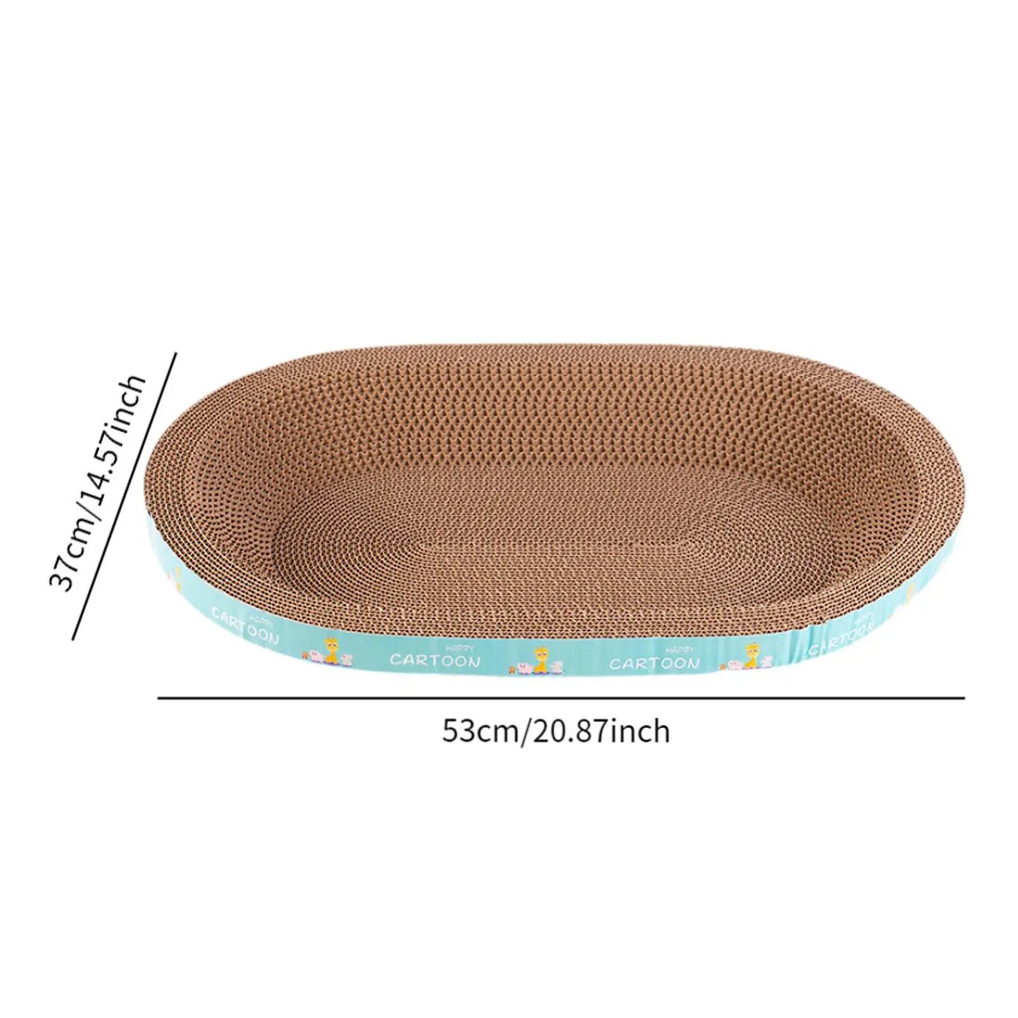 Cat Scratcher Lounge Bed with Interactive Feather Toy - Cozy Resting for Your