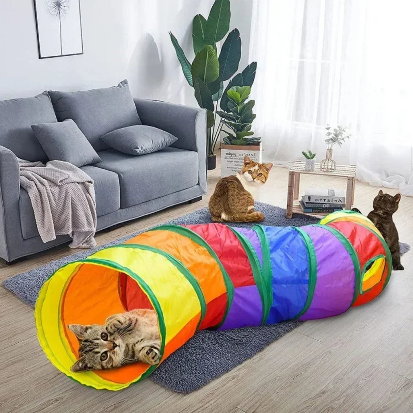 Foldable Cats Tunnel for Interactive Pet Training Fun - Kitty, Puppy, Kitten, and Rabbit Tube Toy to keep your pets entertained