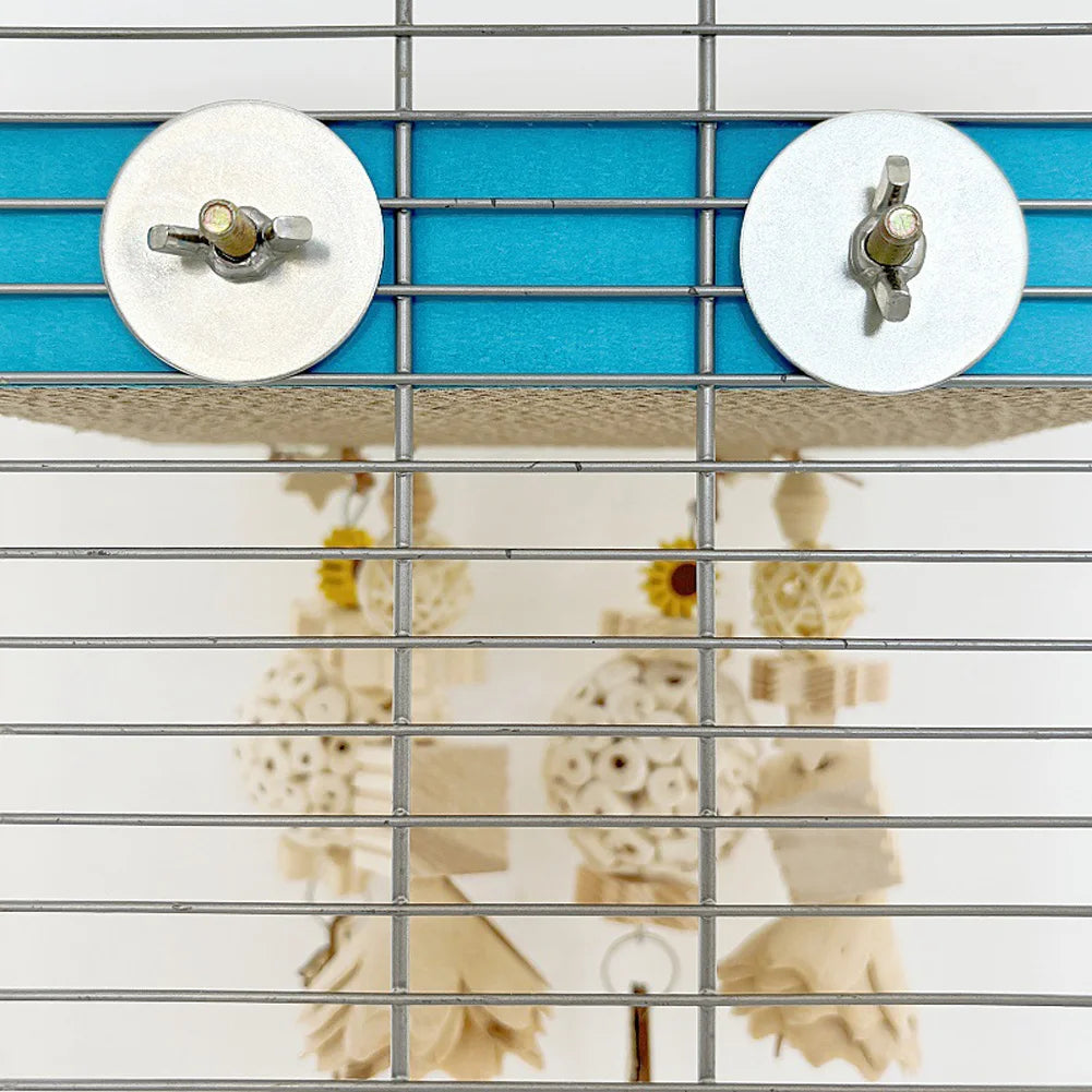 2pcs/3pcs Bird Perch Stand With Chewing Toys, Parrots Cardboard Platform Playground, Bird Paw Grinding Stand, Climbing Ladder