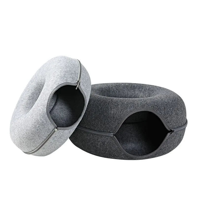 Interactive Donut Cat Bed