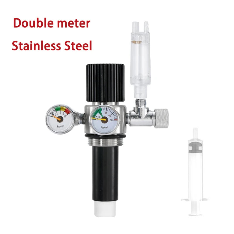 CO2 Generator Filter Value Double Meter Fish Tank CO2 Control Carbon Fiber Filter Element Accessories Filter Aquarium DIY