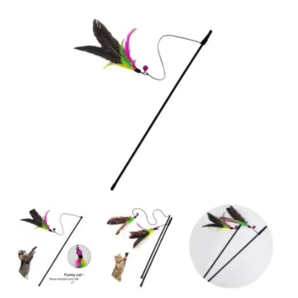 Funny Kitten Teaser Toy Rod
