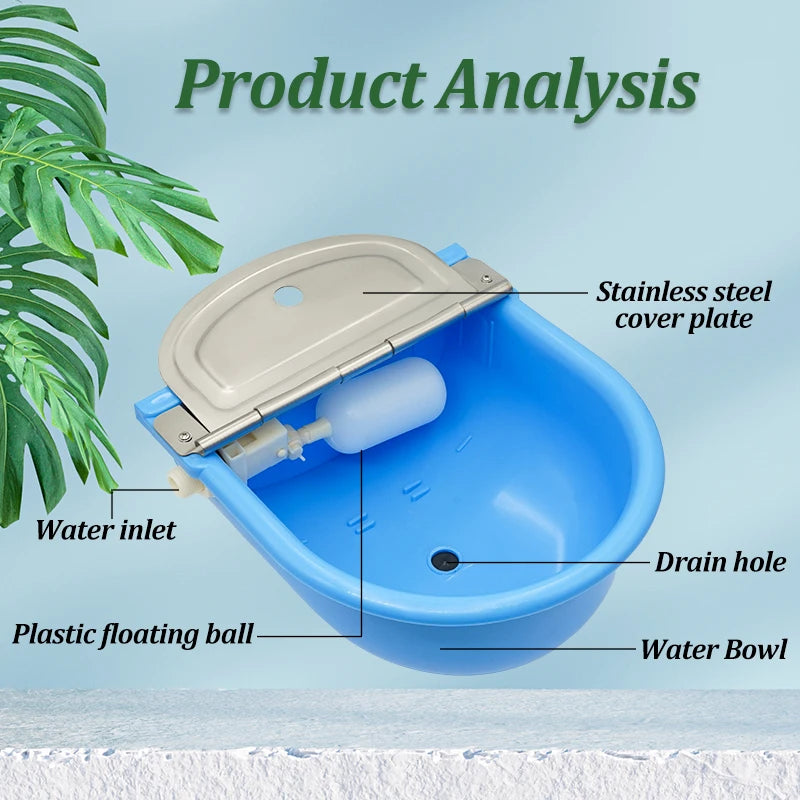 Livestock Cattle Goat Water Drinker Bowl Automatic Water Bowl Float Valve Cow Horse Drinking Bowl Farm Animal Feeding Eqipments