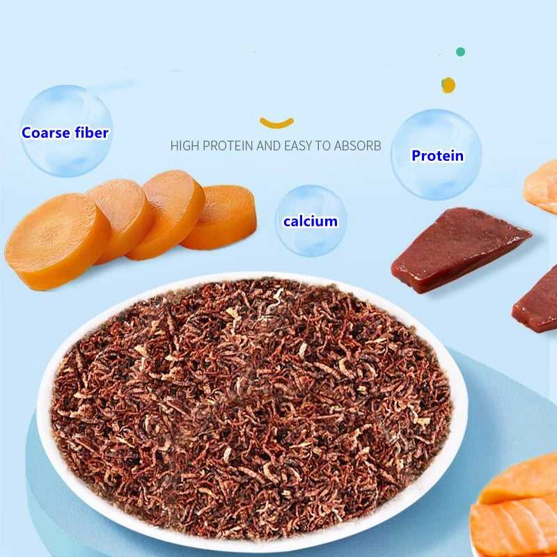 YEE Freeze Dried Artemia Salina Red Blood Worm Fish Food Feed for All Kinds of Tropical Aquarium Small Food