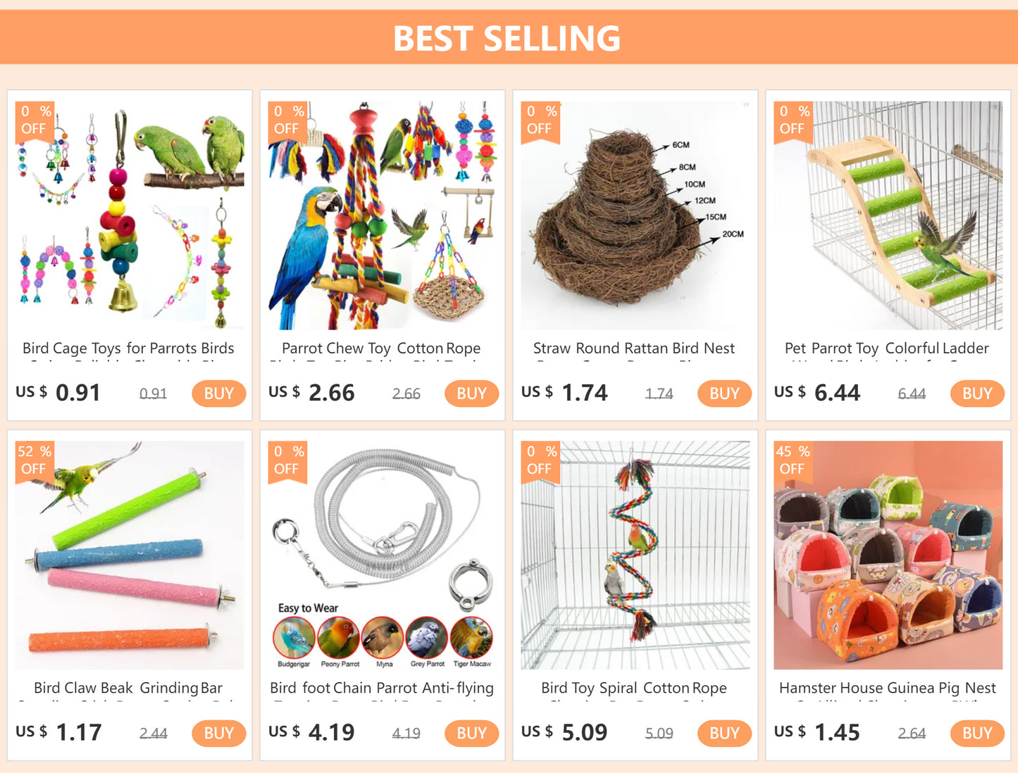 Bird Perch Stand Natural Wooden Birds Perch Parrots Hanging Swing Cage Toys Stand Holder Pendant